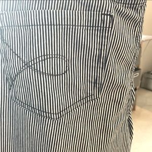 100% cotton Conductor stripe capris